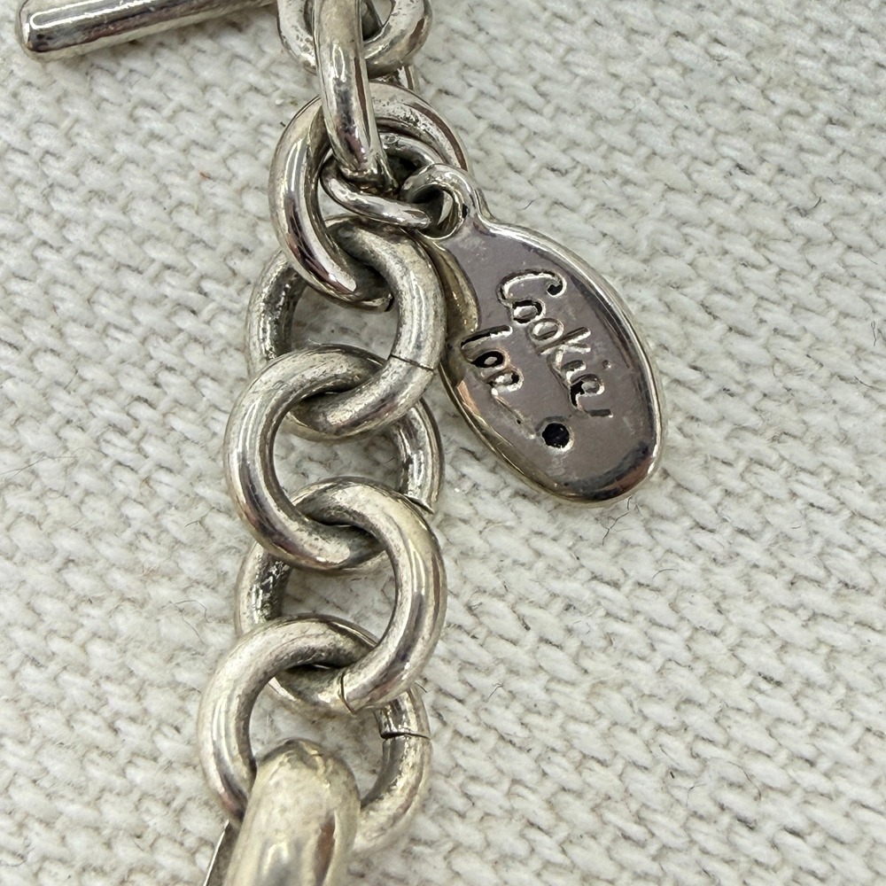 Cookie Lee Inspirational Bracelet Words Hearts Toggle Clasp Silver Tone - Picture 8 of 9